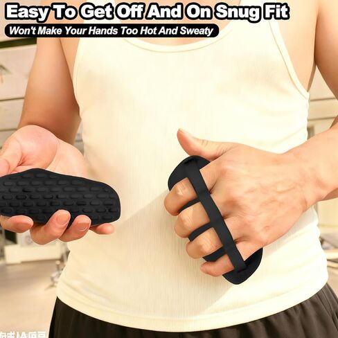 TIESOME Anti-Slip Workout Fitness Grips for Weightlifting, Deadlifts Palm Protection Gym Lifting Gloves for Weight Lifting Workout GlovesTraining and Exercise for Men Women in Kuwait