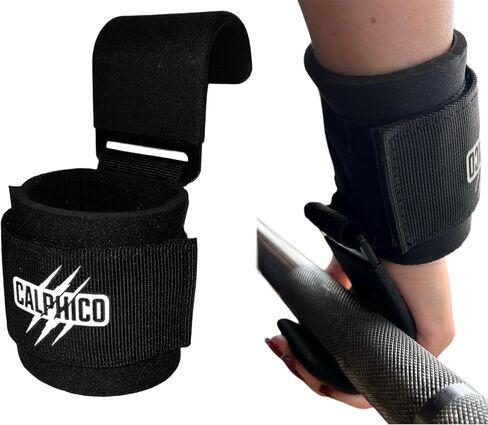 Lifting Hooks for Weight Training – Heavy Duty Steel with Ergonomic Lifting Straps & Wrist Support – Enhanced Grip in Saudi Arabia