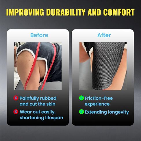Resistance Bands Protective Sleeve Cover - Nylon Exercise Band Protector for Ground, Concrete & Sharp Edges | Easy Slip-On Design & Portable Accessory for Home Gym, Outdoor Workouts (Men & Women) in Saudi Arabia
