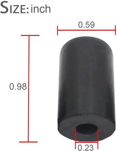 Meech Cello Accessories متعددة الوظائف التشيلو Endpin المطاط الأسود 5 قطع in Saudi Arabia