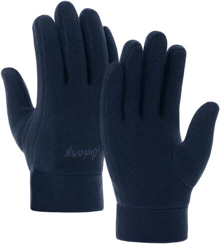 1 Pair Winter Plush Thermal Gloves Men's Full Finger Fleece Mittens Waterproof Anti-Slip for Camping Cycling Traveling in Saudi Arabia