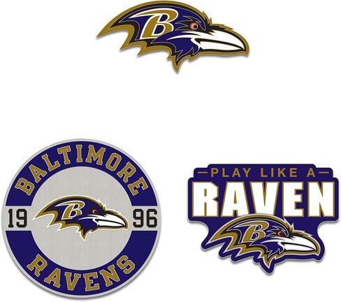 مجموعة دبابيس تجميع من ثلاث قطع من WinCraft Baltimore Ravens in Saudi Arabia