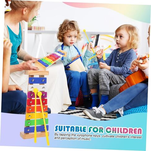1 Set Colorful Xylophone for Montessori Music Instrument with Mallets Develops Motor Skills Musical Sensitivity for Early Childhood Learning in Saudi Arabia