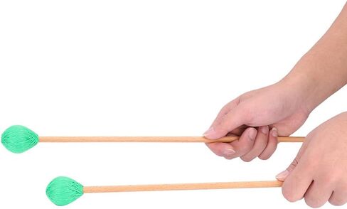 Keyboard Marimba Mallets, Wool Head, Beech Handles, Intermediate Player, Percussion Instruments for Musicians, Educators, Stage Performances, Home Entertainment, Professional Practice, Music Education in Saudi Arabia