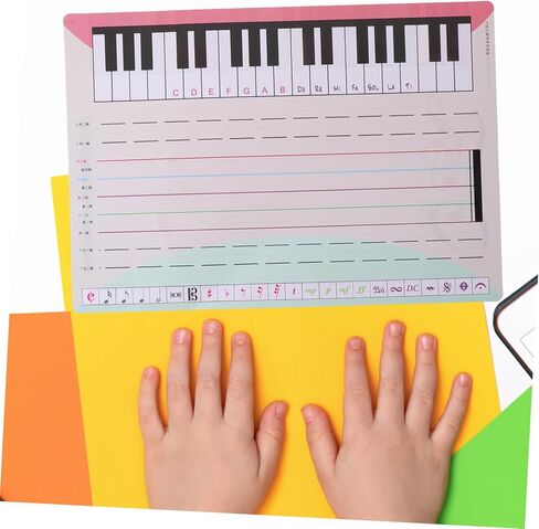 TEHAUX Portable Stave Whiteboard for Music Practice Reusable Writing Board for Teachers Students Lightweight Erasable Piano Tool in Saudi Arabia