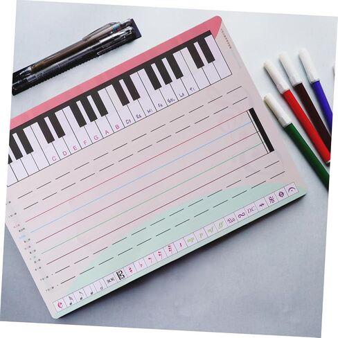 TEHAUX Portable Stave Whiteboard for Music Practice Reusable Writing Board for Teachers Students Lightweight Erasable Piano Tool in Saudi Arabia