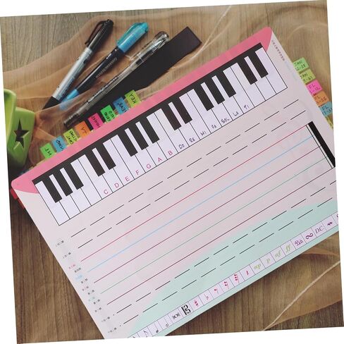 TEHAUX Portable Stave Whiteboard for Music Practice Reusable Writing Board for Teachers Students Lightweight Erasable Piano Tool in Saudi Arabia