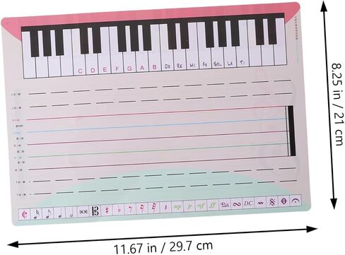 TEHAUX Portable Stave Whiteboard for Music Practice Reusable Writing Board for Teachers Students Lightweight Erasable Piano Tool in Saudi Arabia