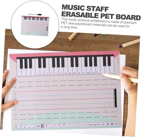 1set Erasable Music Staff Whiteboard Portable Stave Board for Home Practice Soft Material Easy to Store for Music Teachers Students Reusable Note Writing Surface in Saudi Arabia