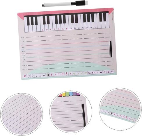 1set Erasable Music Staff Whiteboard Portable Stave Board for Home Practice Soft Material Easy to Store for Music Teachers Students Reusable Note Writing Surface in Saudi Arabia