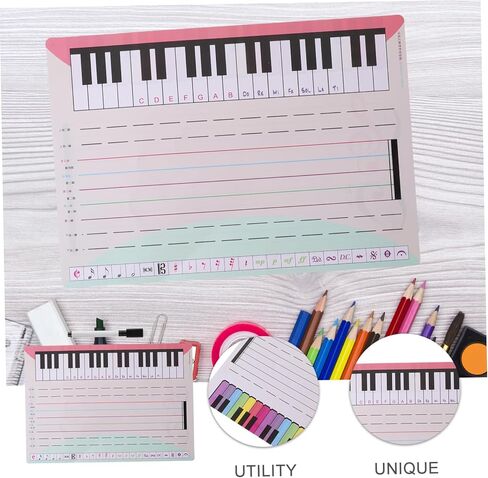 1set Erasable Music Staff Whiteboard Portable Stave Board for Home Practice Soft Material Easy to Store for Music Teachers Students Reusable Note Writing Surface in Saudi Arabia