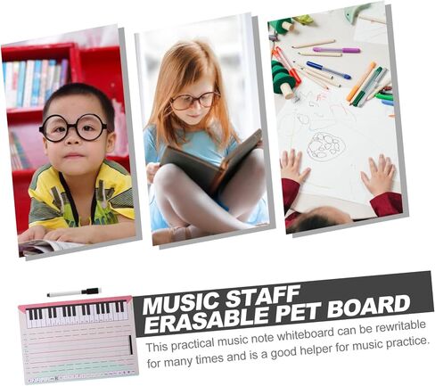 1set Erasable Music Staff Whiteboard Portable Stave Board for Home Practice Soft Material Easy to Store for Music Teachers Students Reusable Note Writing Surface in Saudi Arabia