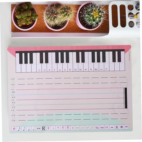 1set Erasable Music Staff Whiteboard Portable Stave Board for Home Practice Soft Material Easy to Store for Music Teachers Students Reusable Note Writing Surface in Saudi Arabia