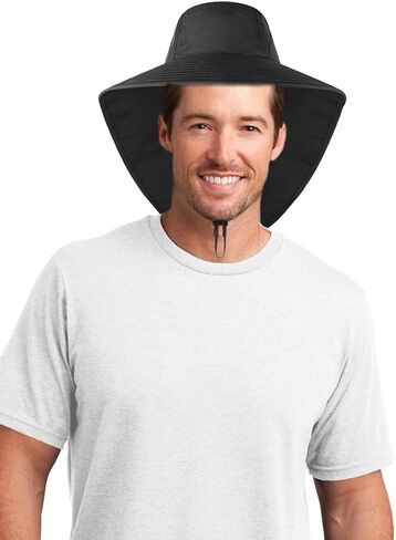 Fishing Hat, Outdoor UV Waterproof Wide Brim Bucket Hat UPF50+ UV Protection, for Men & Women, Fishing Hiking Beach Garden in Saudi Arabia