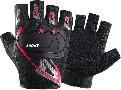 Half-Finger Cycling Gloves Fingerless Gloves Non-Slip Breathable Summer for Sports Fitness Gym Sports in Saudi Arabia
