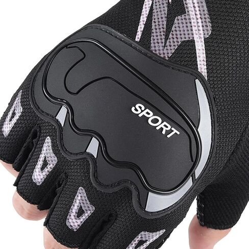 Half-Finger Cycling Gloves Fingerless Gloves Non-Slip Breathable Summer for Sports Fitness Gym Sports in Saudi Arabia