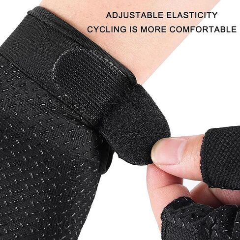 Half-Finger Cycling Gloves Fingerless Gloves Non-Slip Breathable Summer for Sports Fitness Gym Sports in Saudi Arabia