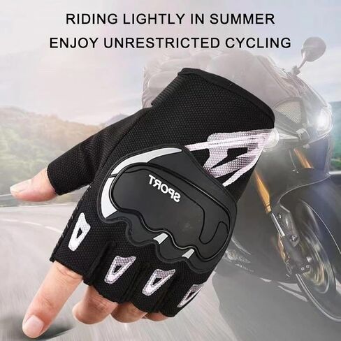 Half-Finger Cycling Gloves Fingerless Gloves Non-Slip Breathable Summer for Sports Fitness Gym Sports in Saudi Arabia
