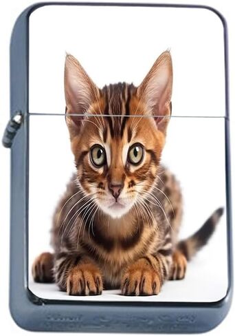 Cute Kitten Cat L13 Flip Top Oil Lighter Smoking Cigarette Smoker in Saudi Arabia