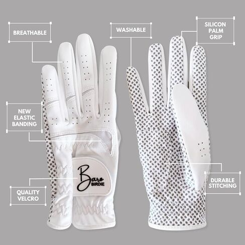Golf Gloves Both Hands Women's 1 Pair Lightweight Non-Slip Silicone Extra Grip All Weather Girls Ladies Sports Tennis in Saudi Arabia