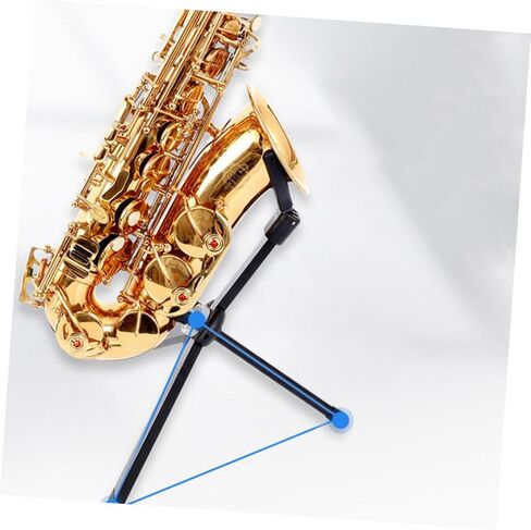 Portable Folding Alto Saxophone Stand Stable and Saxophone Storage Rack with Foldable Design for Easy Carry and Safe Instrument Display Black in Saudi Arabia