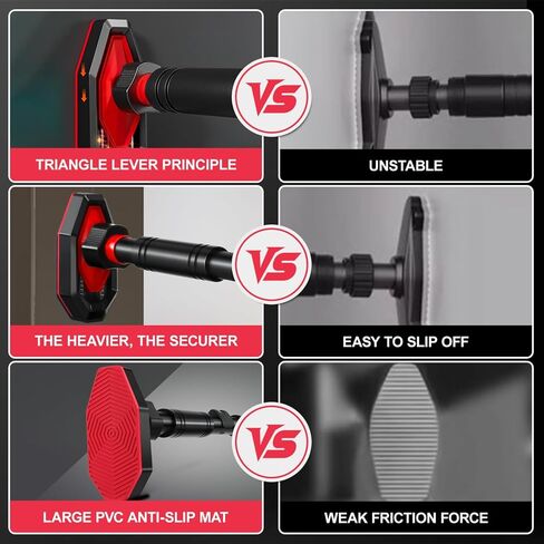 Pull Up Bar Indoor Chin Up Bar for Doorway Body Workout - Locking Mechanism Non-slip Adjustable 25.59-39.37 Width without Screws Max Load 440lbs in Saudi Arabia