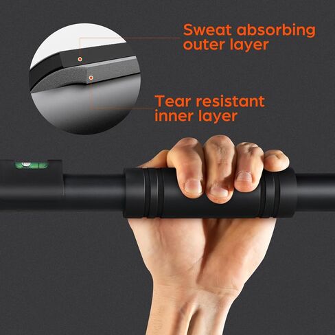 Pull Up Bar Indoor Chin Up Bar for Doorway Body Workout - Locking Mechanism Non-slip Adjustable 25.59-39.37 Width without Screws Max Load 440lbs in Saudi Arabia