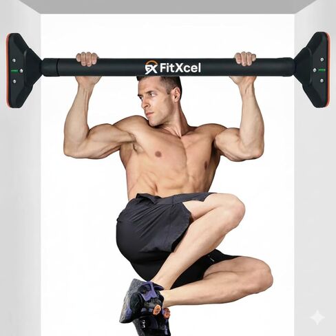 pull up barStrength Training Chin up Bar without Screws,Adjustable 28.34''-43.30'' Width Locking Mechanism Pull up Bar for Doorway,Max Load 440lbs for Home Gym Upper Body Workout, Non-slip in Saudi Arabia