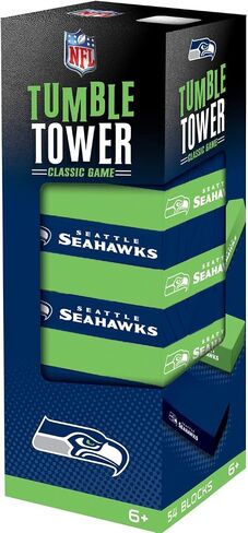 MasterPieces Game Day - NFL Seattle Seahawks - Officially Licensed Tumble Tower, Real Wood Blocks in Saudi Arabia