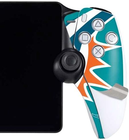 Skinit Decal Gaming Skin Compatible with PlayStation Portal Remote Player - Officially Licensed NFL Miami Dolphins Tropical Print Design in Saudi Arabia