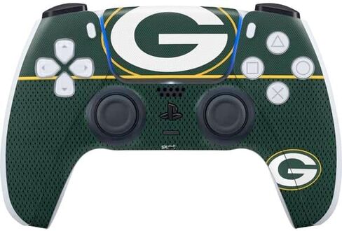 ملصق Skinit المخصص للألعاب متوافق مع وحدة تحكم PS5 - تصميم بلوك منطقة Green Bay Packers Zone المرخص رسميًا من الدوري الوطني لكرة القدم الأمريكية in Saudi Arabia