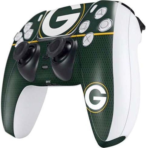 ملصق Skinit المخصص للألعاب متوافق مع وحدة تحكم PS5 - تصميم بلوك منطقة Green Bay Packers Zone المرخص رسميًا من الدوري الوطني لكرة القدم الأمريكية in Saudi Arabia