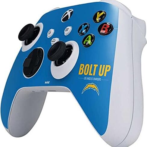 Skinit Decal Gaming Skin Compatible with Xbox Series S Controller - Officially Licensed NFL Los Angeles Chargers Tropical Print Design in Saudi Arabia