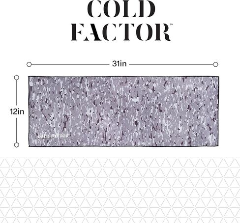 COLD FACTOR Instant Cooling Towel - Sports Cooling Towel with UPF 50+ and Reflective Protection - Moisture Wicking, Chemical-Free Evaporative Cooling for Hot Weather, Runners & Athlete (Blue, 1 Pack) in Kuwait