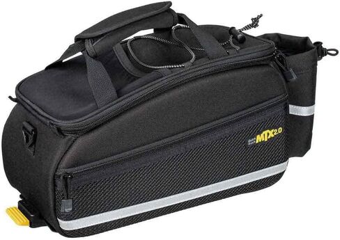 حقيبة جذع الدراجة المقاومة للماء من Topeak MTX 2.0 TrunkBag EX، متوافقة مع جميع رفوف MTX QuickTrack 2.0، باللون الأسود in Kuwait