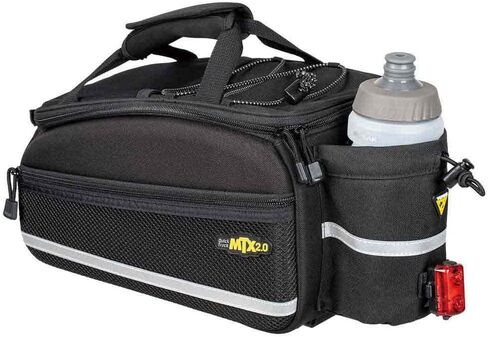 حقيبة جذع الدراجة المقاومة للماء من Topeak MTX 2.0 TrunkBag EX، متوافقة مع جميع رفوف MTX QuickTrack 2.0، باللون الأسود in Kuwait