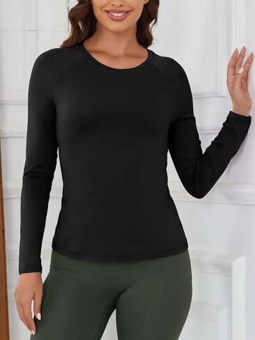 VENTELAN المرأة 2 حزمة القمصان الحرارية طويلة الأكمام Crewneck قمم ضغط قاعدة طبقة قميص الشتاء الدافئة الأزياء المحملة in Kuwait