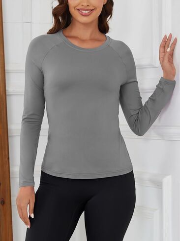 VENTELAN المرأة 2 حزمة القمصان الحرارية طويلة الأكمام Crewneck قمم ضغط قاعدة طبقة قميص الشتاء الدافئة الأزياء المحملة in Kuwait