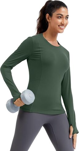 MathCat Thermal Shirts for Women Fleece Lined Long Sleeve Thermal Tops Base Layer Winter Gear Running Athletic Underwear in Saudi Arabia