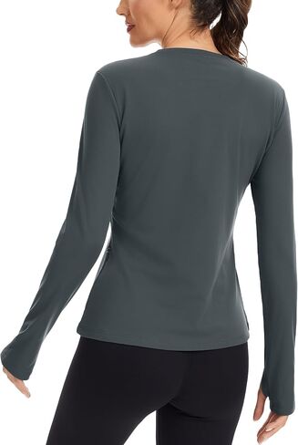 MathCat Thermal Shirts for Women Fleece Lined Long Sleeve Thermal Tops Base Layer Winter Gear Running Athletic Underwear in Saudi Arabia