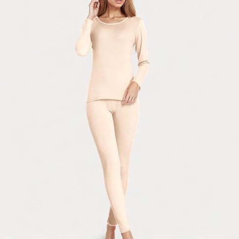 Thermal Underwear for Women Winter Warm Long Johns Womens Fleece Lined Base Layer Set with Cold Weather Bottom Top in Saudi Arabia