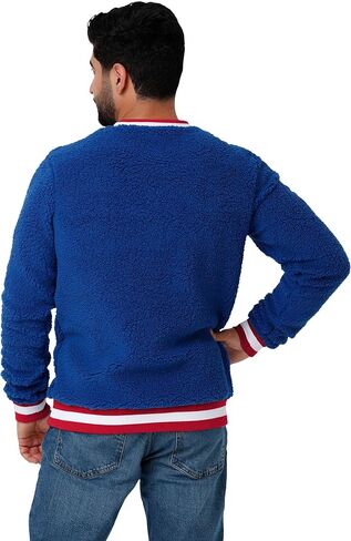 FOCO Men's Standard NFL Logo Sherpa Crewneck Sweater, Team Color in Saudi Arabia