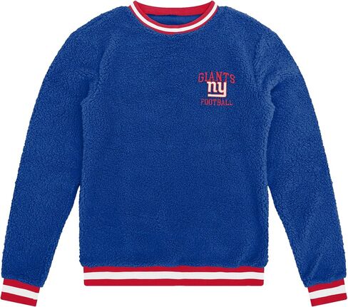 FOCO Men's Standard NFL Logo Sherpa Crewneck Sweater, Team Color in Saudi Arabia