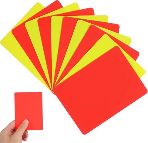 10pcs Soccer Referee Cards Set Red Yellow Warning Cards Referee Accessory for Football Matches Training Sports Games in Saudi Arabia