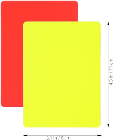 10pcs Soccer Referee Cards Set Red Yellow Warning Cards Referee Accessory for Football Matches Training Sports Games in Saudi Arabia