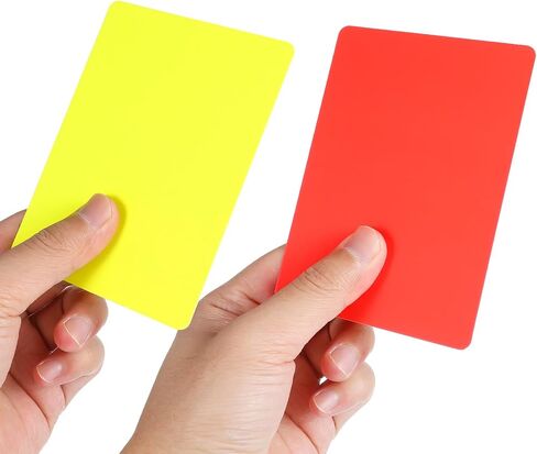 10pcs Soccer Referee Cards Set Red Yellow Warning Cards Referee Accessory for Football Matches Training Sports Games in Saudi Arabia