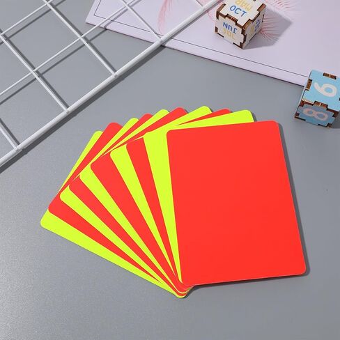 10pcs Soccer Referee Cards Set Red Yellow Warning Cards Referee Accessory for Football Matches Training Sports Games in Saudi Arabia