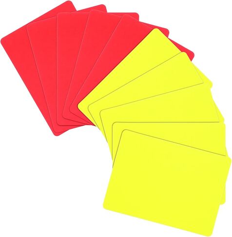 10pcs Soccer Referee Cards Set Red Yellow Warning Cards Referee Accessory for Football Matches Training Sports Games in Saudi Arabia