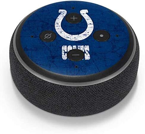Skinit Decal Audio Skin Compatible with Amazon Echo Dot 3 - Officially Licensed NFL Indianapolis Colts Distressed Design in Kuwait