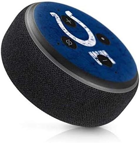 Skinit Decal Audio Skin Compatible with Amazon Echo Dot 3 - Officially Licensed NFL Indianapolis Colts Distressed Design in Kuwait